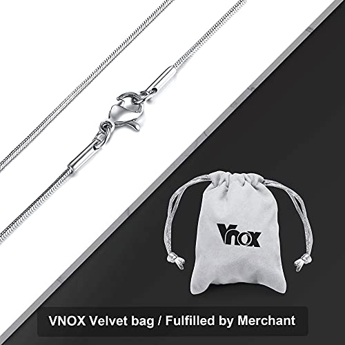 VNOX Stainless Stainless Steel 1mm Round Snake Chain Necklace for Women,Set of 4