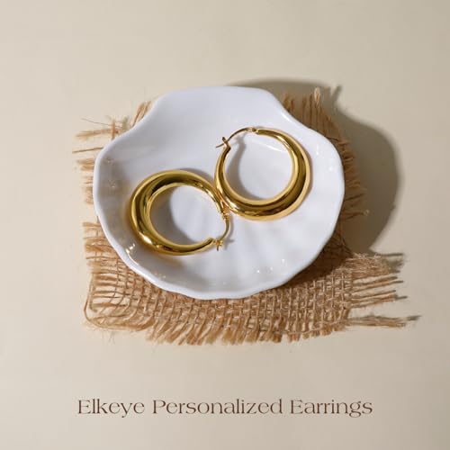 Golden Hoop Earrings For Women The Twisted Close-Fitting Hoop Shape Is Crafted With Gold-Plated Material And S925 Silver Pins Light Luxury Elegant Unique And Minimalist Style - color: GEE4019-Gold