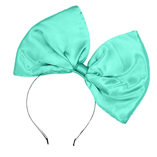 ZTL Women Huge Bow Headband Hairband Hair Hoop Accessories Party Props - color: Aqua Green