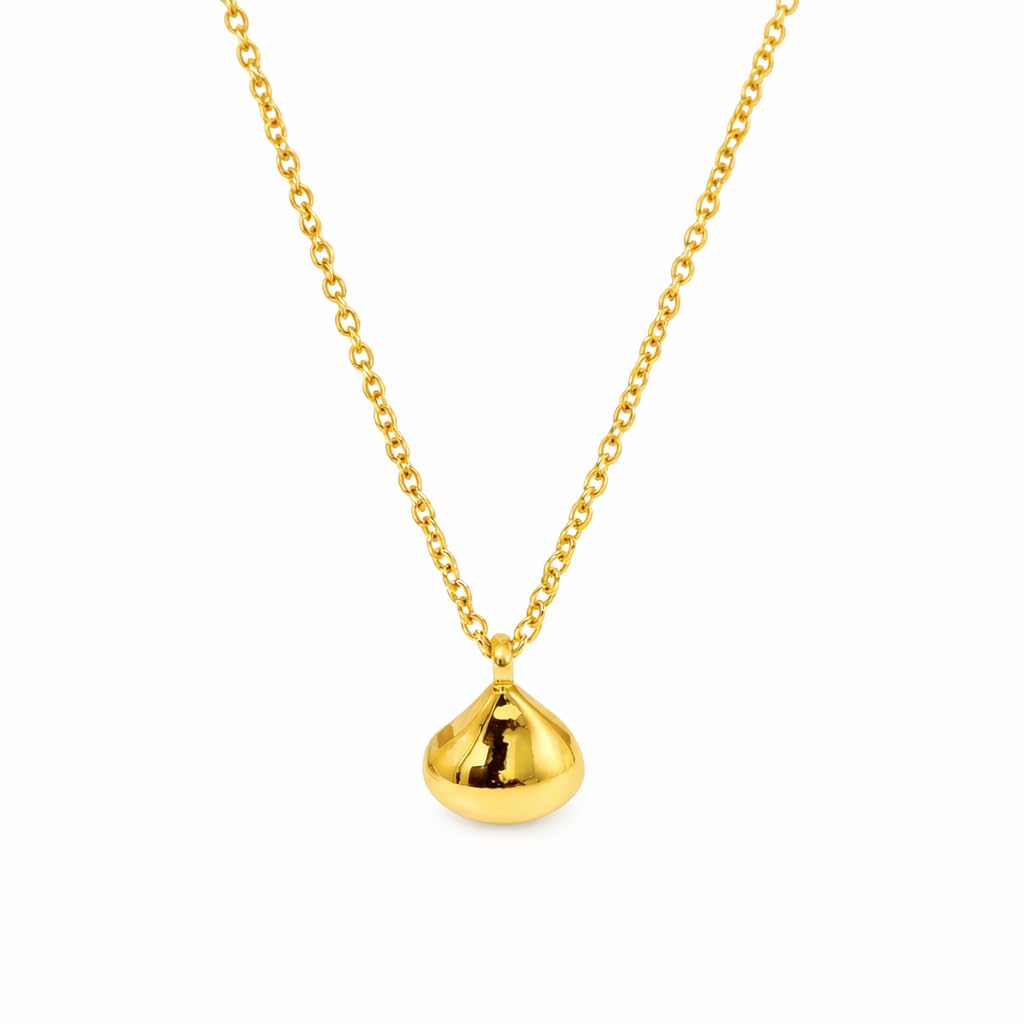 18K Gold Plated Pendant Necklaces - Dainty Minimalist, Waterproof, Non-Tarnish Fashion Jewelry for Women - style: Golden ball pendent