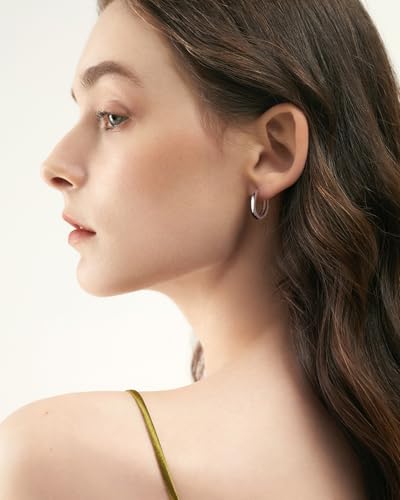 JELIEE 9 Pairs 316L Surgical Stainless Steel Small Hoop Earrings 8mm 10mm 12mm Hypoallergenic Thin Hoop for Men Women Huggie Hoop Earrings Cartilage Helix Lobes Multiple Piercing Jewelry