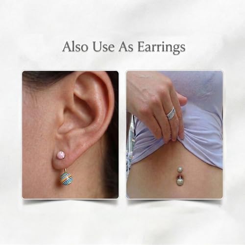 200 Pcs Belly Button Rings Bulk Colorful Body Piercing Jewelry Stainless Steel Belly Rings Navel Piercing Jewelry Pack for Women Girls