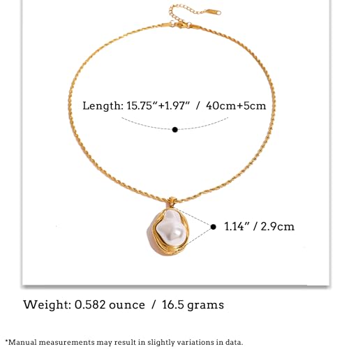 Unisex Celestial Gold Pendant Necklaces, Sun/Moon/Star/Angle Celestial Elements Unisex Choker Gold Lover Chains for Men and Women Jewelry - color: Pearl Drop - Irregular