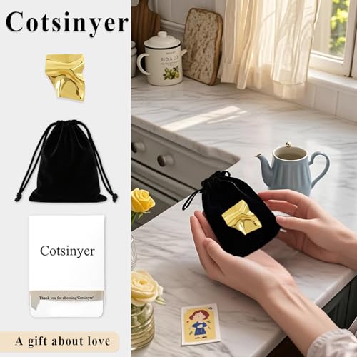 Stainless Steel Brooch Pin for Women & Men,Lapel Pin | Minimalist Statement Elegant Geometric, Sweaters Coat Suit Shawl Collar Shirt Coat Jacket Hat Dress Swim, Velvet Bag & Box - style: Square-Gold
