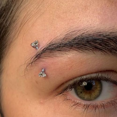 9PCS Gold Eyebrow Piercing Jewelry Titanium, Rook Jewelry Gold Surgical Steel Silver Eyebrow Rings for Women Men CZ Tiny Labret Lip Daith Navel Belly Button Helix Tragus Piercing Jewelry 16G 6mm/8mm/10mm - style: Silver