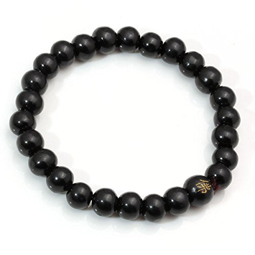 Eigso 6-8mm Wood Beads Bracelet Prayer Beads for Meditation Buddha Tibetan Bracelet for Men and Women - color: B:3 Pcs
