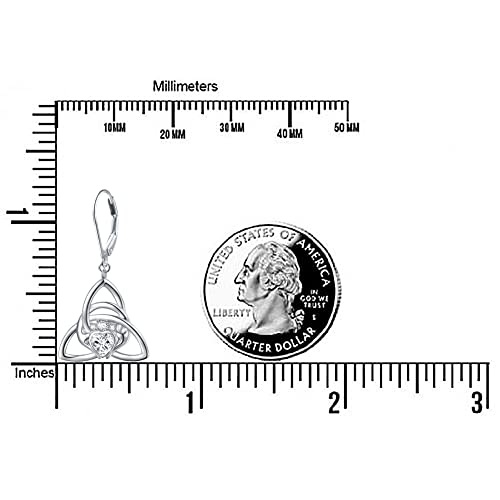 S925 Sterling Silver Celtic Knot Earrings for Women Irish Good Luck Drop Dangle Hook Earrings - style: Dangle Leverback - Celtic Claddagh