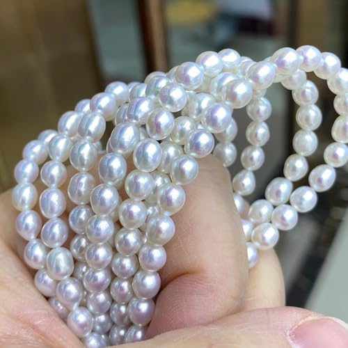 White Genuine Freshwater Cultured Pearl Necklace For Women And Men | Full Sizes from 3mm to 14mm Freshwater Pearls, AAA Grade & Above, A Love Gift Choice For Anniversaries And Birthdays - size: 4mm