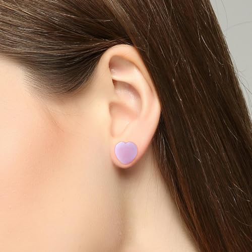 2 Pcs Stone Ear Gauges Earrings Heart-shaped Ear Gauges Plugs Jewelry 6mm(2g) - color: StyleC, size: 12mm(1/2")