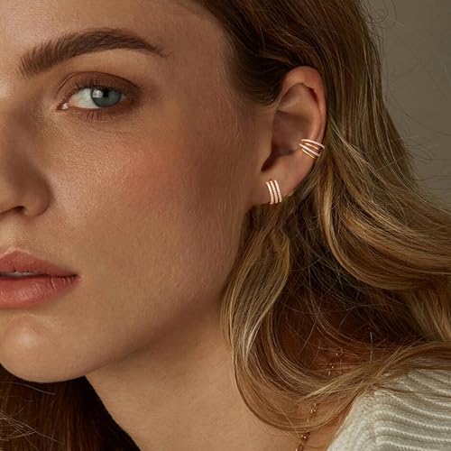 Ear Cuffs Non Piercing Ear Cuff Earrings for Women Gifts Trendy Stuff Clip on Cartilage Earrings Stacks Fake Earrings Jewelry Gifts - color: W:star ear cuff gold