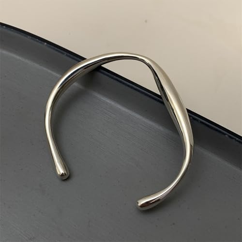 925 Sterling Silver Bangles For Women Handmade Silver Bangles Open Adjustable Bangle Bracelets For Women Silver Open Cuff Bracelets Stackable Wrap Bangles Festival Jewelry Gifts - color: Style 15
