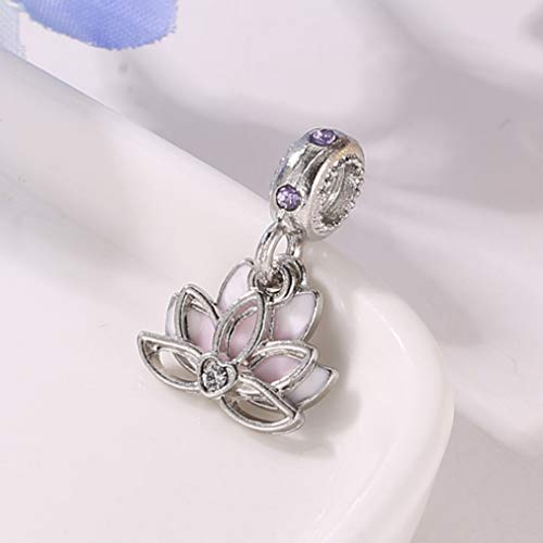 12pcs Mixed Silver Plated Colorful Enamel Alloy Beads Dangle Charms Fits for European Snake Chain Bracelet Necklace DIY Jewelry Making Supplies - color: Bead Charms-3