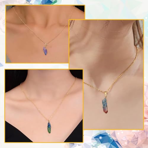 DanLingJewelry 30pcs Natural Bullet Quartz Stones Pendants Wire Wrapped Chakra Reiki Healing Crystal Charms for Jewelry Crafting DIY - color: Quartz Stones-30pcs-Random Colors