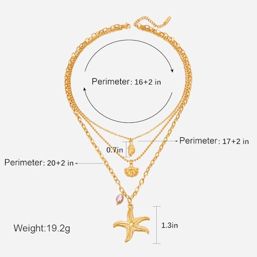 Dainty Layered Choker Necklace Bohemian Turquoise Necklace 14K Gold Plated Dainty Y Pendant Necklace Beach Fashion Pendant Choker - color: Gold-D