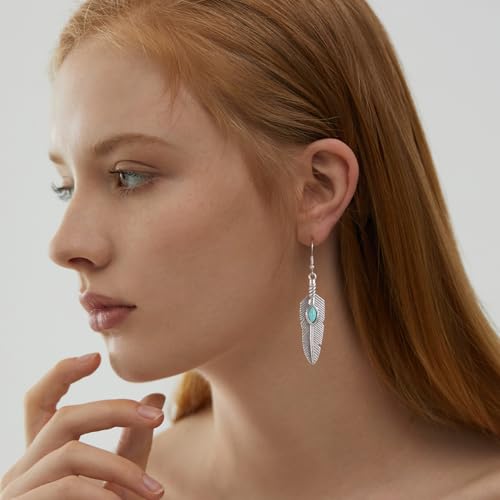 Ritach Teardrop Earrings for Women Trendy Sterling Silver Hypoallergenic Crystal Dangle Drop Earrings Set for Jewelry - color: 6dangle -turquoise