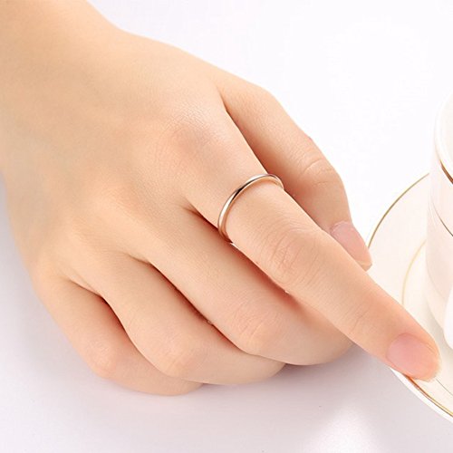 Jude Jewelers 1.5mm Stainless Steel Classical Plain Stackable Wedding Band Ring - color: Rose Gold