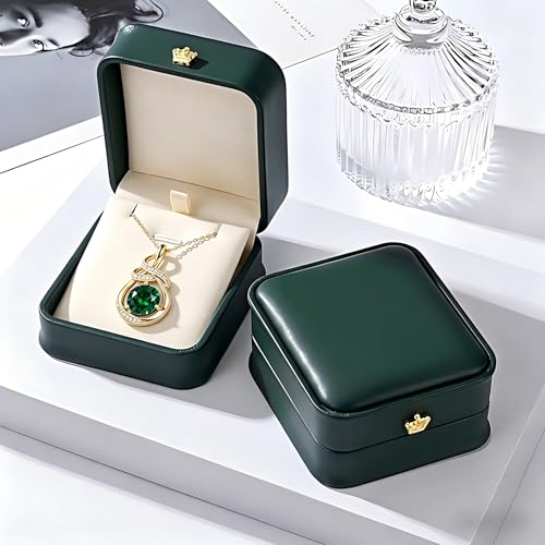 Teardrop Birthstone Necklace for Women 14K Gold/White Gold Elegant Ribbon Pendent Anniversary Love Birthday Gifts for Mom Women, 18"+2" Inches - color: Gold-05-May Birthstone
