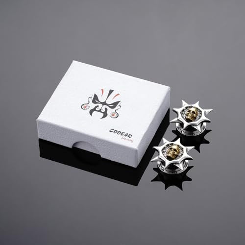 COOEAR Stainless Steel Ear Tunnel and Plug, Flesh Gauges for Earrings, Industrial Gears Design Piercing Expander Stretchers. - color: S8743G, size: 5/8" (16mm)