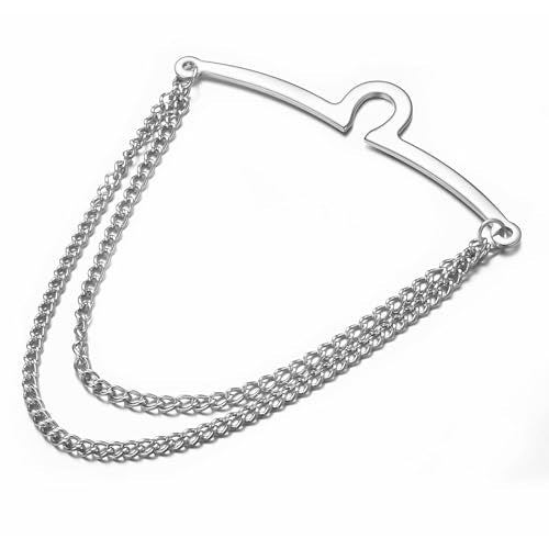 Yoursfs Tie Chains for Men Gold and Sliver Tie - style: Silver with Double Collar Chain