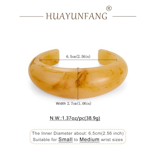 Chunky Acrylic Bangles Bracelets For Women Geometric Acrylic Resin Acetate Mottled Wide Bangle Bracelet Statement Colorful Bangles for Party - color: Cuff Bracelet-Acetate Mottled