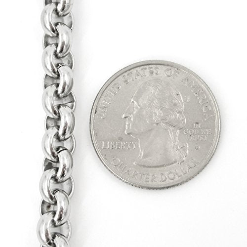 Stainless Steel Belcher Rolo Chain Men Bracelet 7mm
