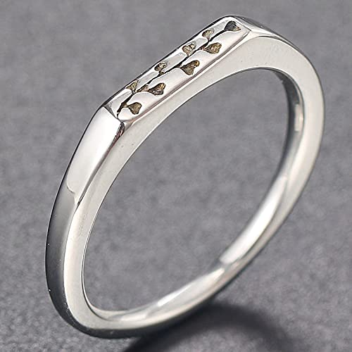 Jude Jewelers Stainless Steel Hammered Floral Narrow Signet Stacking Style Promise Statement Anniversary Ring - color: Silver