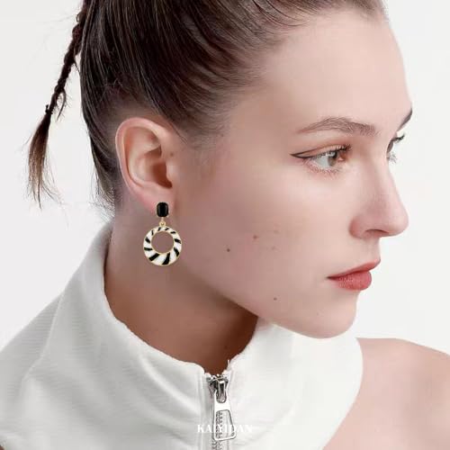 Boho Turquoise Dangle Earrings For Women Trendy,Western Blue Gemstone Drop Earings,Vintage Gothic Ethnic Statement Beach Vacation Long Birthstone Earrings with Leaf Teardrop Turquoise Crystal Tassels,Fashion Jewelry Birthday Gift. - style: A36 Black and W