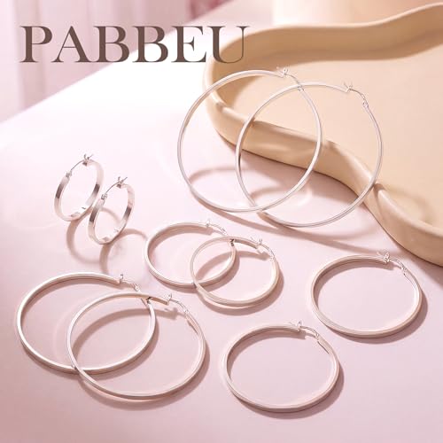 925 Sterling Silver Hoop Earrings Silver Hoops Earring Large Hoop Earrings | Jewelry for Her Gift Large Silver Hoop Earrings Hypoallergenic Thin Hoop Earring for Women Sensitive Ears 20/30/40/50/60/70mm - color: 60mm Silver