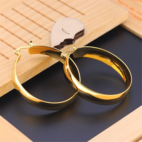 Large Hoop Earrings Lightweight and Comfortable Ear Rings Adornment for Fashion Forward Women and Various Occasions Fashion Statement Jewelry - size: 30mm