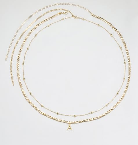 Initial Waist Chain for Women Beads Charm Belt Adjustable Belly Accessories Layered Body Jewelry Sets - style: N