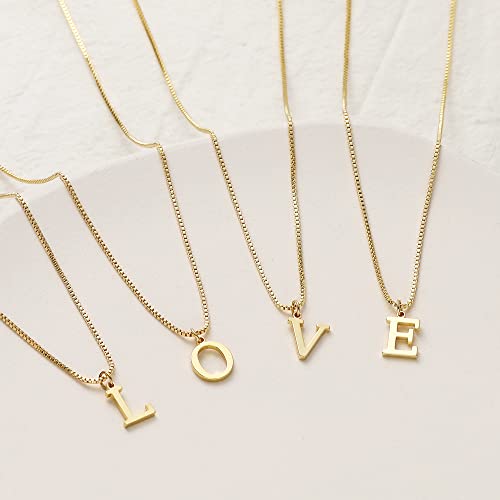 Foxgirl Gold Initial Necklaces for Women, Dainty Gold Letter Necklace Tiny A-Z Pendant Choker Necklace Trendy Cute Personalized Monogram Name Necklace Gold Jewelry Necklace for Women Gift | Tiny Letter Pendant on a Dainty Choker Chain, Personalized Everyd