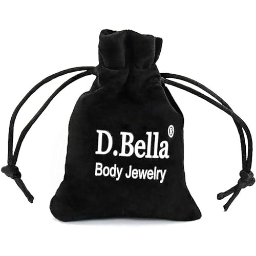 D.Bella Belly Rings for Women Belly Button Piercing Clicker Belly Button Ring Belly Button Rings Dangling 14G Surgical Steel CZ Butterfly Dangle Belly Piercing Jewelry Silver Rose Gold - color: K-Black