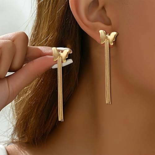 Long Earrings for Women Dangling Black Tassel Earrings Fringe Earrings Formal Elegant Earrings Bridesmaid Jewelry - style: style 3 - butterfly 2