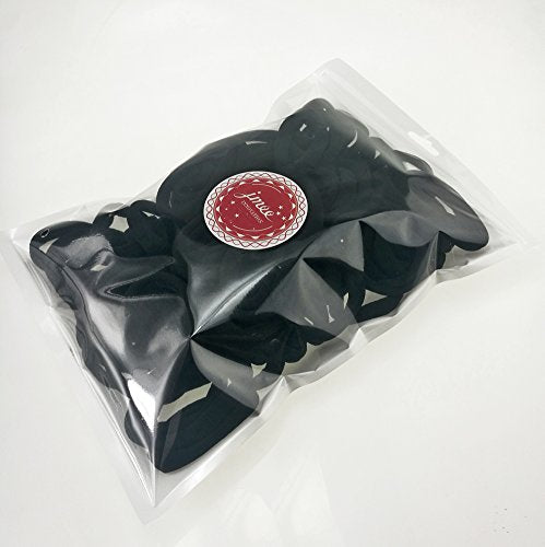 J-MEE Hair Bands 100PCS Seamless Cotton Ponytail Holders Scrunchies Hair Accessories for Thick Hair (black) - color: Black