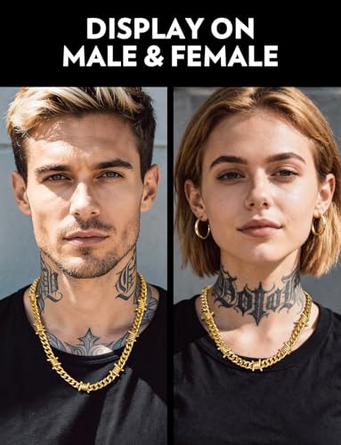 Bandmax Stainless Steel Barbed Wire Cuban Chain Necklace for Men & Women | Edgy Fierce Design, Waterproof & Tarnish Resistant, Silver/Black Tone, 5/7/9/12MM, 16-22 Inches, Street Punk Style Jewelry - color: A3 9MM-Gold, size: 16 Inch (40cm, Hottest Choker