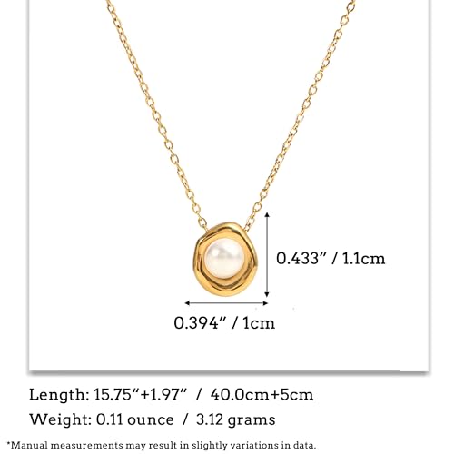 Unisex Celestial Gold Pendant Necklaces, Sun/Moon/Star/Angle Celestial Elements Unisex Choker Gold Lover Chains for Men and Women Jewelry - color: Pearl Drop - Round
