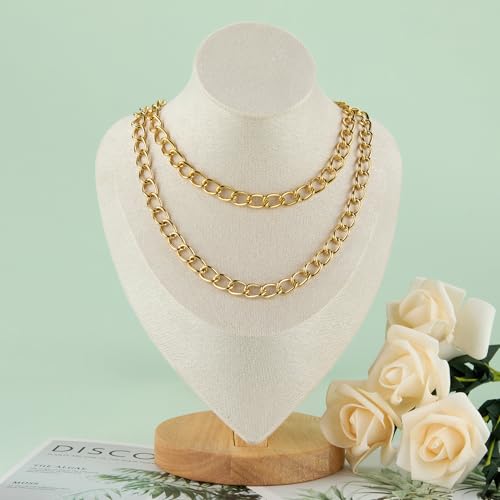 UMAOKANG Gold Chains for Jewelry Making Stainless Steel Twist Cable Chain | 6.6 Feet PVD Gold Plated Bulk Chains Twisted Link Jewelry Chain Roll with Jewelry Supplies Findings - color: Cable (Gold)