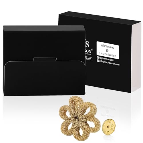 18K Gold Tone lapel Pins Brooch for Men Suit, Metal Flower Brooch Pins for Women, Mens Suit Accessories on Wedding Birthday Anniversary Father's Day. - color: Rope knot