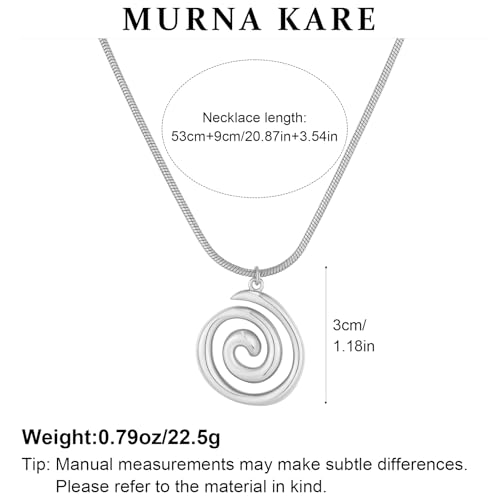 Boho Chunky Gold Statement Necklaces for Women Beach Jewelry Gifts | Versatile Everyday Wear, Pairs with Any Outfit, Ideal Gift for Any Occasion, Easy to Layer, Lightweight, Hypoallergenic - style: Spiral-C-Silver