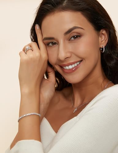 Mameloly 1.5ct Engagement Rings for Women Round Bridal Ring Sets Cubic Zirconia Wedding Band Twisting Infinity Pave Set Size 3-12 - color: Silver