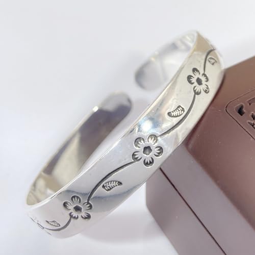 925 Sterling Silver Bracelet Plated Cuff Bangle Bracelet Fashionable Multi-layer Cross Wire Bangle Bracelet Open Adjustable Wide Cuff Bracelet for Teen Girls Fashion Jewelry - color: W-silver24