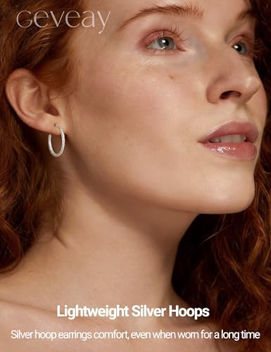 3MM Wide Silver Hoop Earrings for Women Hypoallergenic 925 Sterling Silver Post Hoop Earrings Lightweight Large Big Twisted Silver Hoop Earrings for Everyday Wear 30MM/40MM/50MM - color: 30MM Sillver