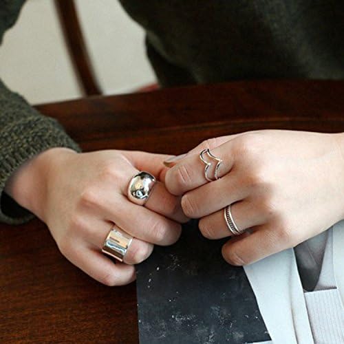 1.2mm Thin Knuckle Rings for Women 925 Sterling Silver Midi Stacking Pinky Thumb Ring Band Size 2.5-8.5 - color: Style 3, size: 4PCS: SIZE 2.5, 3.5, 4.25, 5