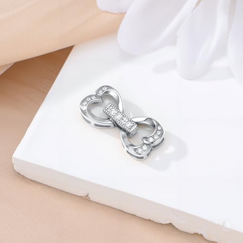 925 Sterling Silver Double Opening Lobster Clasp, Necklace Bracelet Anklet Jewelry Extender Clasp for DIY Jewelry Making (Style 12) - style: style 12