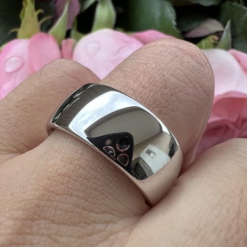 TUTISS 2mm 3mm 4mm 5mm 6mm 7mm 8mm 10mm White Tungsten Rings for Men Women Engagement Wedding Bands Domed Polished Shiny Comfort Fit - color: 10mm White Tungsten