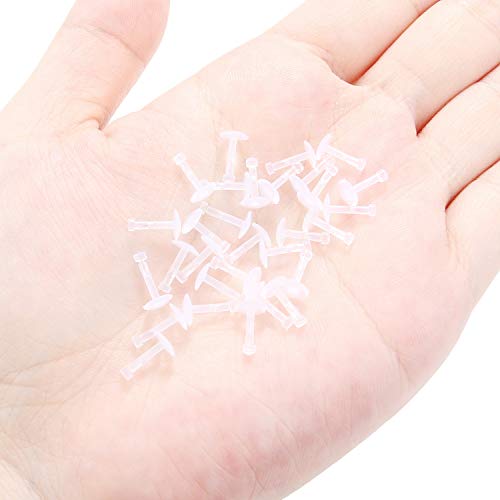 Lcolyoli 30PCS 16G 18G Clear Nose Studs Push Top Piercing Retainers 2mm Flat & Ball Top Bioflex Lip Rings Labret Retainer for Women Men 6-10mm Bar Length - color: Flat Top-30Pcs-16G-1/4"