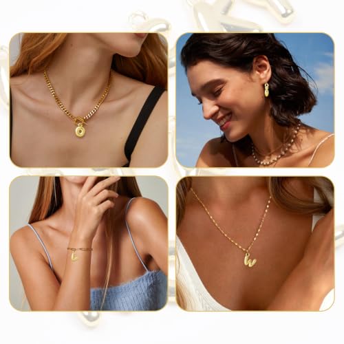 Shudyear Charms Letter Gold Bubble Alphabet A-Z Pendant for Jewelry Making DIY Bracelet Necklace Initial Charms - 18K Gold Bubble Letters for Custom Name Gifts Keychain Crafts