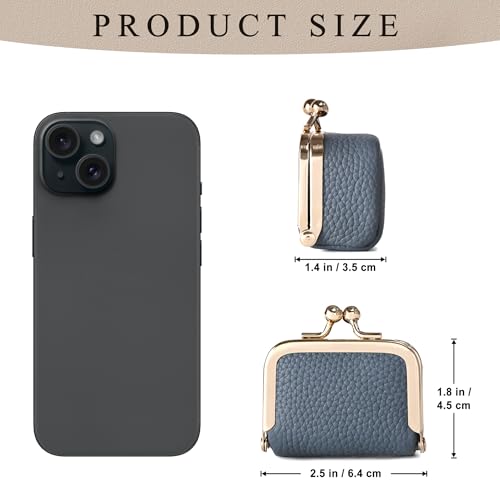 Zivyes Mini Jewelry Box Travel Small Coin Purse Organizer Case Genuine Leather Tiny Size (Light Blue) - color: Light Blue-Tiny