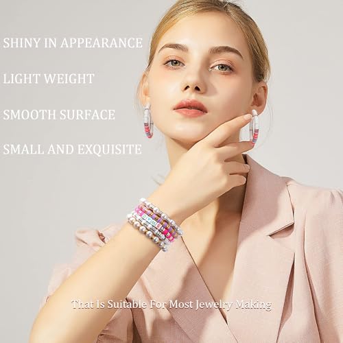 1500pcs 6mm Gold Silver Flat Round Spacer Beads for Jewelry Making | CCB Material Gold Plated, for DIY Necklace Bracelet Earrings, 2mm Hole Easy Threading,Flat Round Disc Loose Spacer Bead - color: Silver & Gold