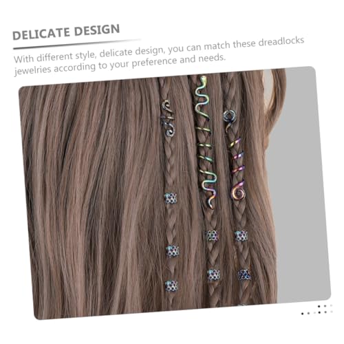 Metallic Hairpin Clips Spiral Coils Braid Jewelry Set Fashion Hair Accessories for Women Hair Braid Rings